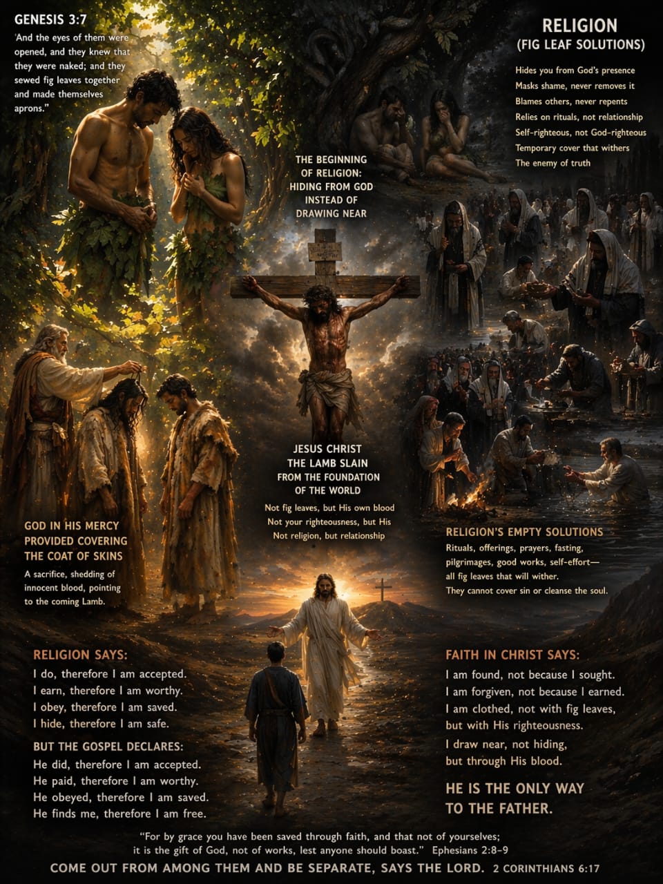 Read more about the article RELIGION; FIG LEAVES SOLUTION – BIBLE STUDY SERMON